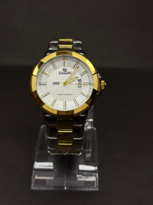 Elegant Original Object-Cut Chain Watch with Date Function