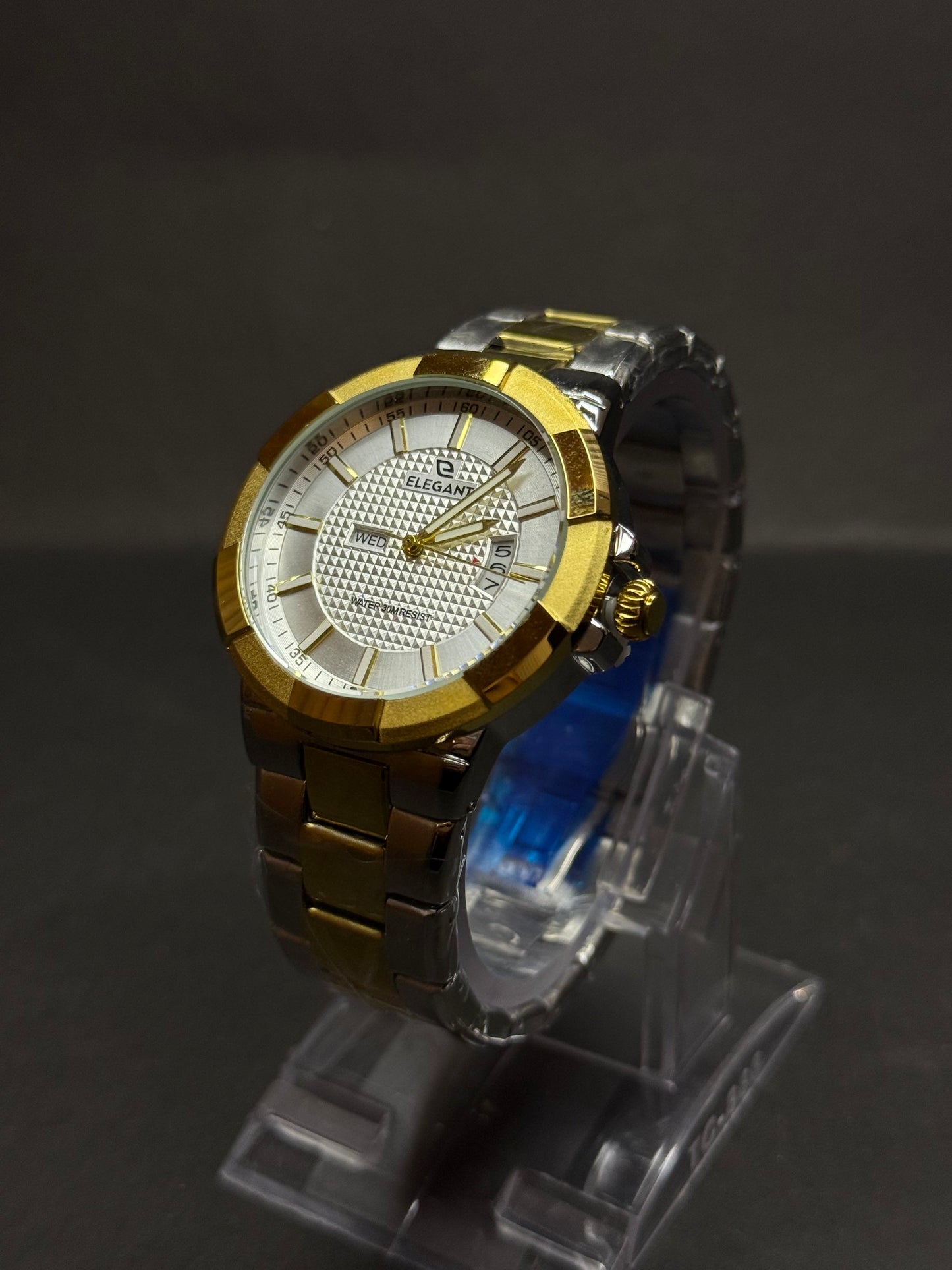 Elegant Original Object-Cut Chain Watch with Date Function