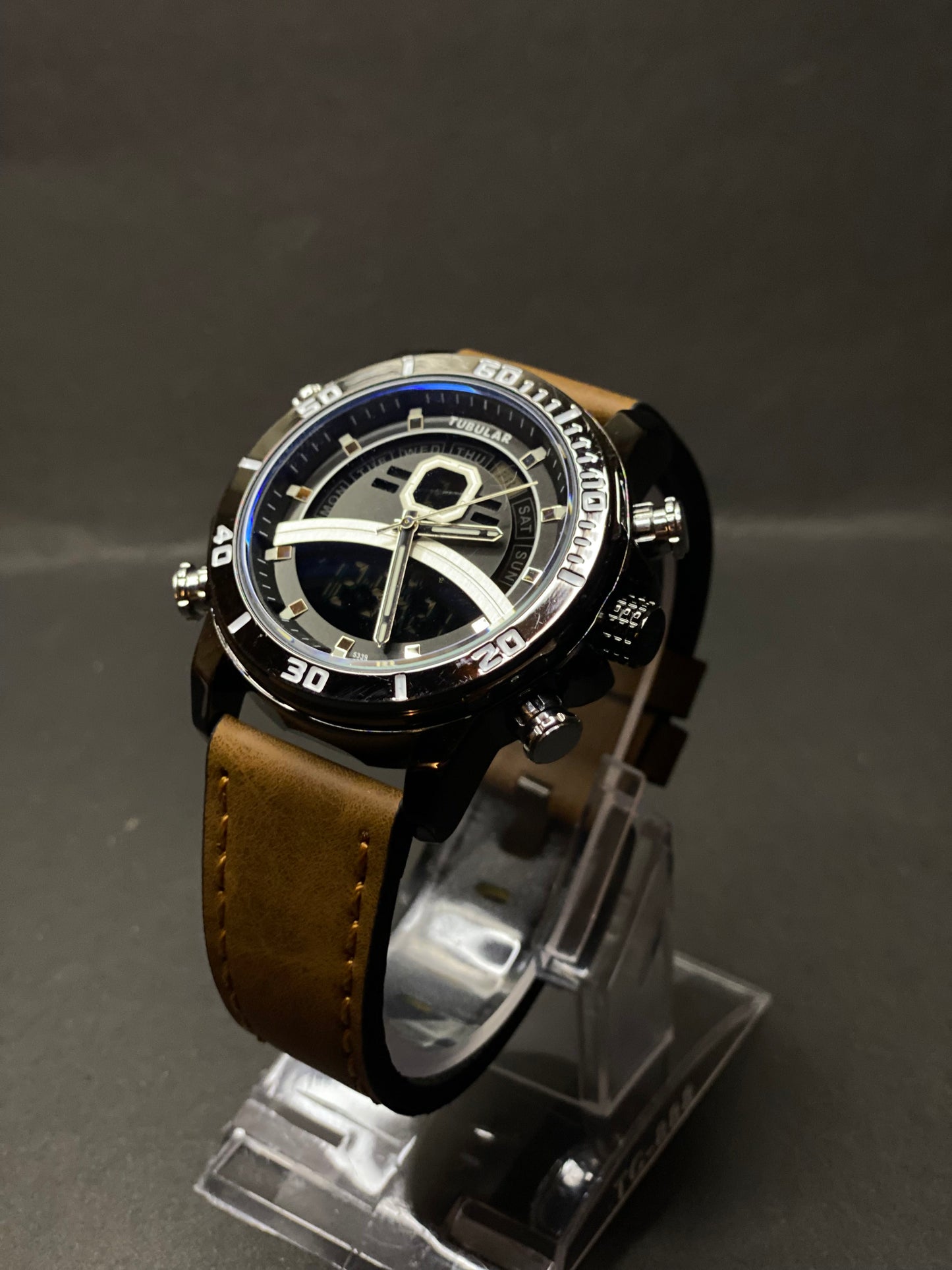 TUBULAR Original Watch | Analog & Digital | Leather Strap